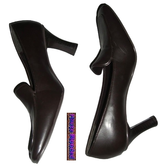 Vintage 90's City Snappers Brown Loafers Pumps Fall Academia Preppy y2k Clueless - Picture 6 of 11